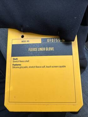 Gf0755-m Carhartt Stretch Fleece Liner Gloves