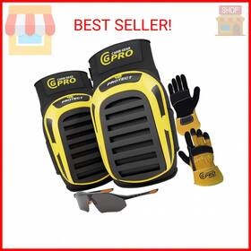 Carib Gear Pro 445039327309 Usa Work Knee Pads For Men And Women Heavy Duty Double Gel Constr