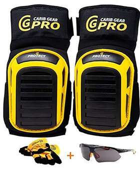 Carib Gear Pro 973153110888 Knee Pads For Men Work Heavy Duty Pad Design Construction Tiling Garden Inch