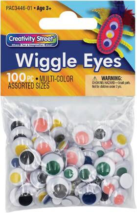 Ckc344601 Chenille Kraft Co 3446-01 Wiggle Eyes Assorted Sizes And Colors 100-piece