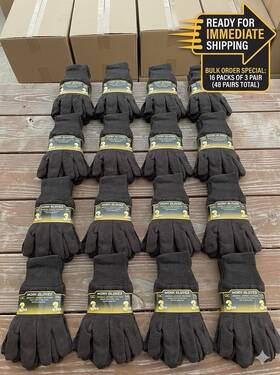 Clc Work Gear 084298200816 48 Pair Brown Jersey Gloves Cotton/poly