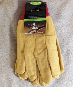 23101w3 Cordova Large Cotton/poly Heavy Napped Chore Gloves For Exterior Work 3-pack