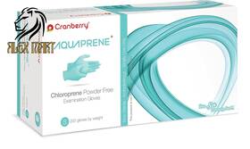 /cranberry M Sdn Bhd 313100765701 Aquaprene Chloroprene Powder Free Exam Gloves 3.2 Mil Aqua Small Pack Of 2000