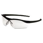 Dl110 Lens Wraparound Safety Crews Glasses Dallas Frame Clear Black