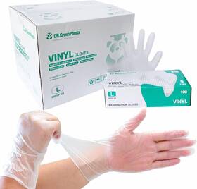 Dr.greenpanda 629722568652 Clear Vinyl Gloves Medical Exam Food Safe Prep Cooking Cleaning