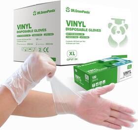 Dr.greenpanda 629722570051 Clear Vinyl Gloves Food Safe For Service Prep Handling Use Cooking Cleaning