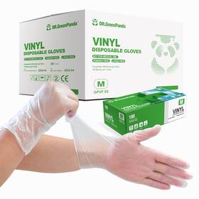 Dr.greenpanda 850018303026 Clear Vinyl Gloves Food Safe For Service Prep Handling Use Cooking Clean