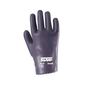 103725 Edge 40-105 Nitrile Gloves Slip-on Cuff Cotton Lined Size 10 Gray