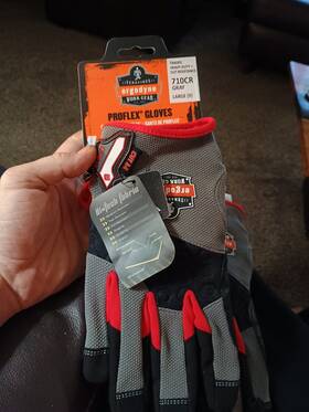 710cr Ergodyne New Proflex Gloves Heavy Duty Cut Resist Work Gear Gray Sz .l 9