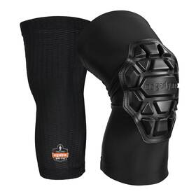 Ergodyne 720476185512 Proflex 550 Padded Knee Sleeves - 3-layer Foam Cap Medium/large Pair