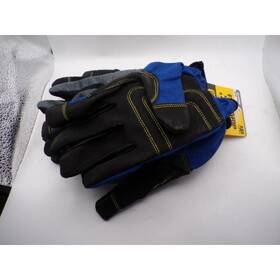 39103 Firm Grip 3 Pair Utility Tough Working Gloves Xl Black Blue Grey Crew Pack
