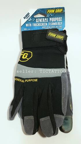 Firm Grip 731919931146 General Purpose Work Gloves With Touchscreen Technology Xl Black New
