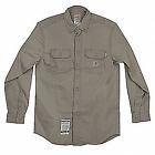 Frs160-gry Xlg Reg Carhartt Fr Long Sleeve Shirt Twill 035481686320