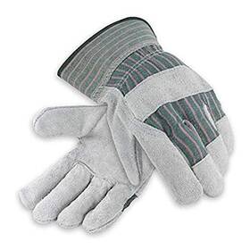 2114-xxl Galeton Heavy Shoulder Leather Palm Gloves 2x-large Pack Of 24 Green Stripe