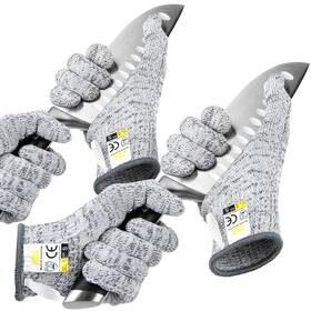 Gs-cut5hppe-lg-ss-2p Glove Station Ultra Durable Series Cut Large Granite Gray A5 2 Pack