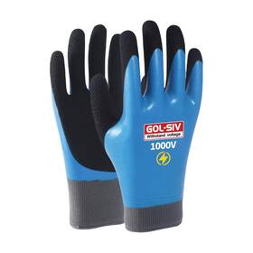 Gol-siv Gs-glove-1kv Gol-siv Electrician Gloves 1000v High Voltage Astm D120 1000v-large Blue-1pc
