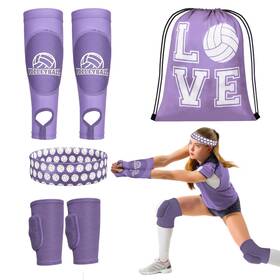 Denylo01 Gosodeny 6 Pcs Volleyball Accessories Include Knee Small Purple