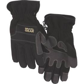 3367254 Gravel Gear Mens Tech Fleece Gloves With Thinsulate Black Xl