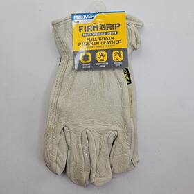 Grip 731919014672 Gloves Firm Grain Pigskin Leather Durable Flexible Medium Garden Work Gear