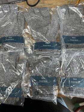 Grove Collaborative 819978027991 New 6 Pack Errand Gloves Knit Anti-microbial Reusable