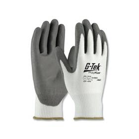 16d622l Gtek Polykor Cut Resistant Gloves Large White/gray - 12 Per Dz