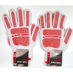 Hg-3190fa Hand Crew 2 Pairs Powerdots Grip Work Gloves Unisex One Size Fits All