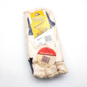 T88t-3 Hand Master Cotton Canvas Gloves Knit Wrist Mens 3-pack All Purpose Utility Work