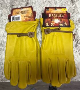 Handcrew 773392422100 Lot Of 2 Heavy Duty Rancher Leather Work Gloves Size Large