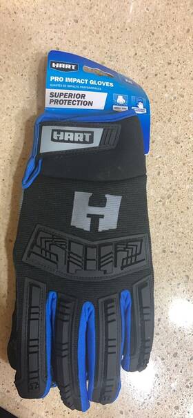 Hart 810022390856 Pro Impact Mechanics And Carpenter Gloves Touchscreen Compatible Size M New