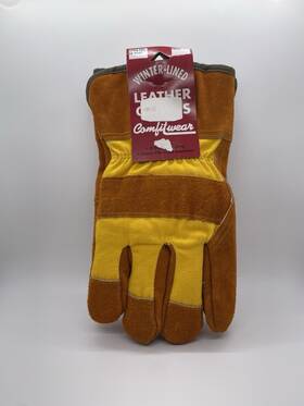 Heavy Duty 793770500015 Winter Lined Leather Work Gloves Mens Large Insulated New Comfitwear