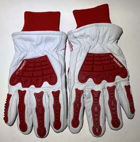 4067w Hexarmor Red Chrome Slt 9/l Leather Safety Gloves Ansi A7 Cut 5 Puncture