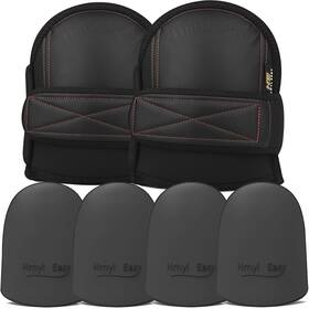 Hm-1001-kr2 Hmyl Easy Super Soft Leather Knee Pads For Work With Extra Two Pairs Of Liners Shorts