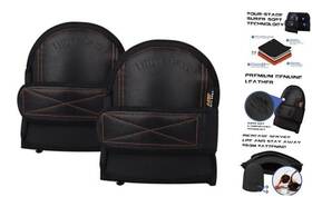 Hm-1001-tkn Hmyl Easy Super Soft Knee Pads For Work With Wide Single Non-slip Strap Genuine Leather