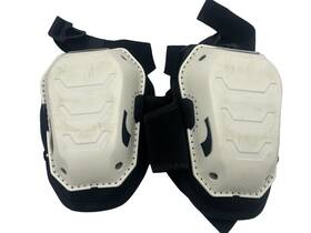 Husky 644323004118 Memory Foam Hard Cap Knee Pad White With Adjustable Straps