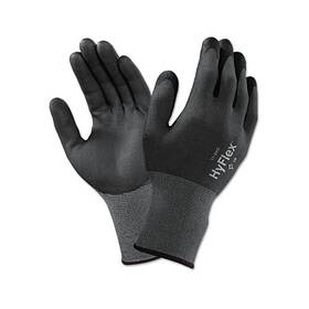 11840090vend Hyflex 11-840 Nitrile Foam Palm Coated Gloves Size 9 Black