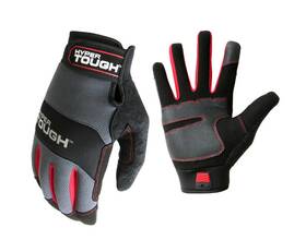 Hyper Tough 731919888419 Work Gloves Men S Large High Dexterity Mesh Leather Palm - Medium