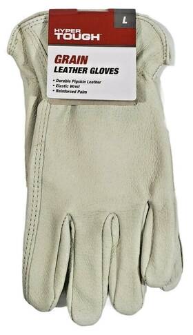 Ht55552-23 Hyper Tough Pigskin Grain Leather Work Gloves Size Large New With Tags