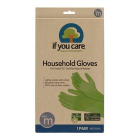 J25028 If You Care Medium Cotton Flock Lined Household Gloves 1 Count