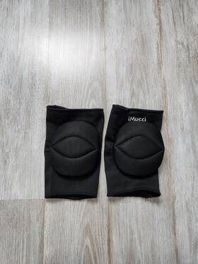 Imucci 718689299119 Unisex Black Medium Knee Pads Open Back Thick Padding Stretch Lightweight