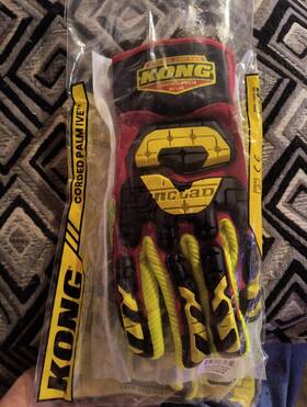 46mp78 Ironclad Kong Corded Palm Safety Work Gloves For Oil And Gas Workers Size Xl