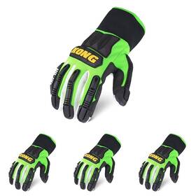 Kccp-04-l Ironclad Kong Cotton Corded Glove Tpr Impact Protection Reflective Accents