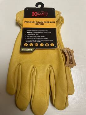 044164 Kinco 035117009042 90-m International Unlined Grain Deerskin Driver Glove Medium