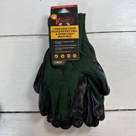 1860-2pk-l Kinco Work Gloves Mens Nitrile Coated And Knit Lined Large 2pk
