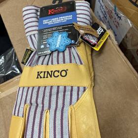 1927-xxl Kinco Mens Lined Grain Pigskin Gloves Heat Keep Lining Xxl Golden