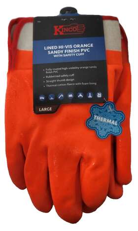 4160-l Kinco Fully-coated High-visibility Orange Work Gloves Large