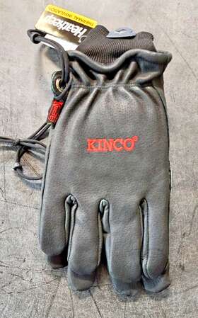900max-xl Kinco Men S Black Top-grain Pigskin Leather Gloves Size Xl
