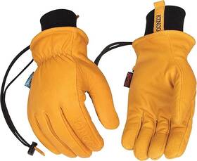 9084kwp-m Kinco 9084kwp Premium Ski Gloves With Knit Cuff Style Golden Yellow - M 1 Pack