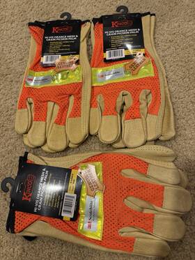 909-xl Kinco Mens Unlined Grain Pigskin Mesh Back Gloves Safety Xl 3 Pair