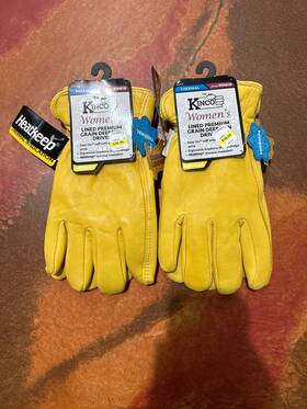 90hkw-m Kinco 2 Pack Womens Lined Deerskin Leather Ranch And Work Glove Medium