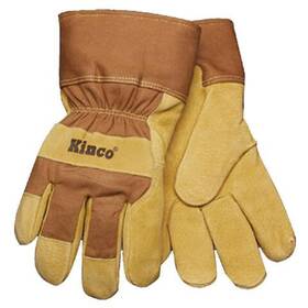 1958x Kinco Glove Gloves - Mens Lined Waterproof Suede Pigskin 2xl Brown